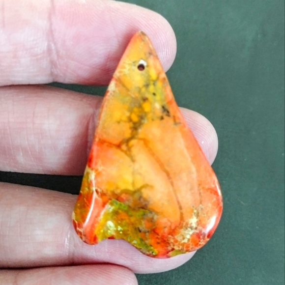 Vibrant Orange Jasper Pendant - Picture 1 of 2